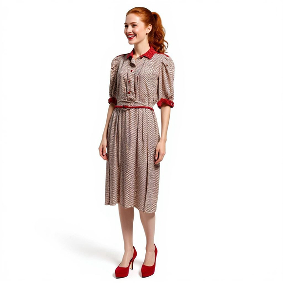 Cachet by Bari Protas Red and White Dress Size 9/10 - Picture 1 of 14